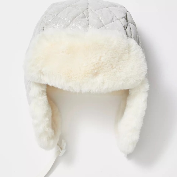 Free people movement silver printed trapper hat new one size main image 6